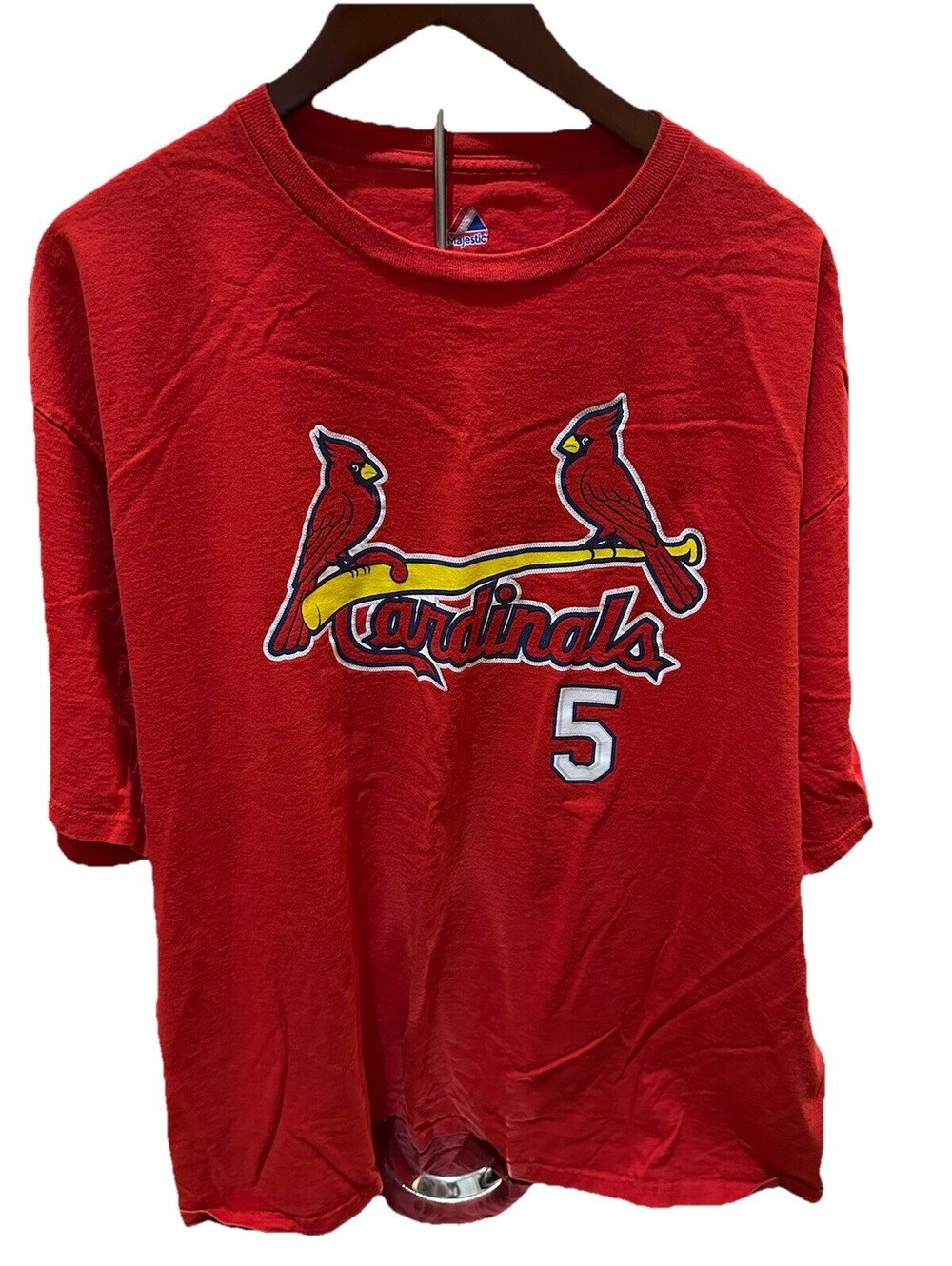 Albert Pujols Cardinals Shirt 2XL Majestic MLB Red Jersey Style Tee